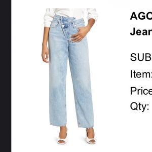 Agolde Crisscross Upsize High Waist Jeans